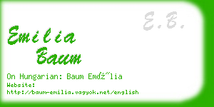 emilia baum business card